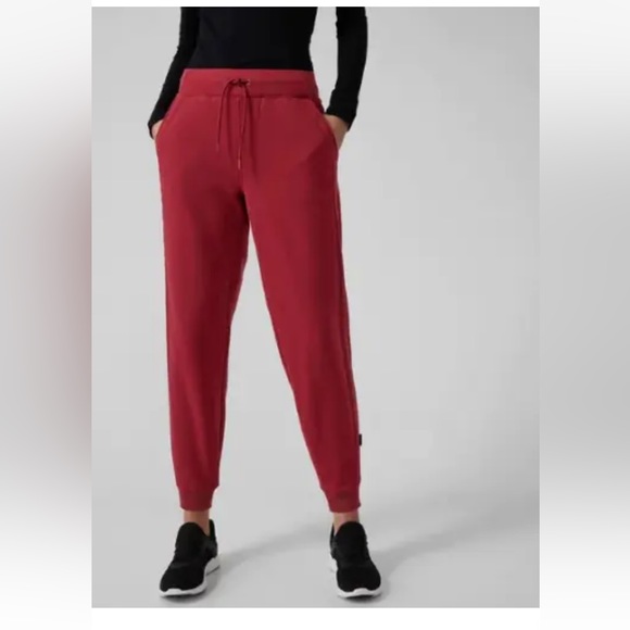 NWT Athleta Altitude Jogger in Polartec Power Stretch,Size 1X decadent red snow - Picture 4 of 14